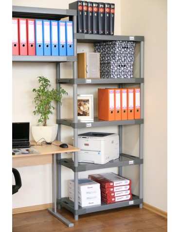 Tytan-6 - Regał plastikowy TYTAN-6 · szary · 222x110x46 · Nośność półki 160 kg - product 8