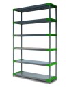 Regał plastikowy TYTAN-6 · szary · 222x120x46 · Nośność półki 160 kg