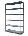 Regał plastikowy TYTAN-6 · szary · 222x130x46 · Nośność półki 100 kg