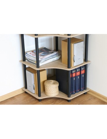 seria regałów DEDAL - Regał rurkowy DEDAL-5W Czarne rurki - product 4