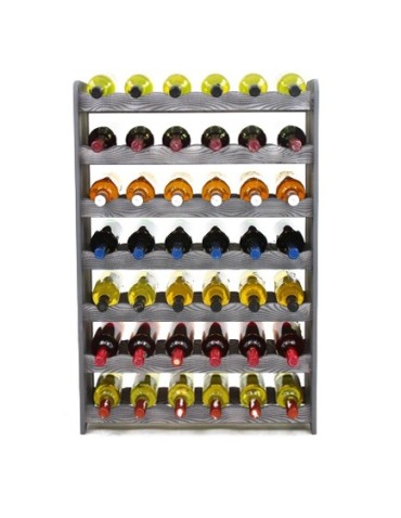 Stojaki na wino RW16 do butelek - Regał na wino RW-16-42 Ciemny grafit decor - product 5