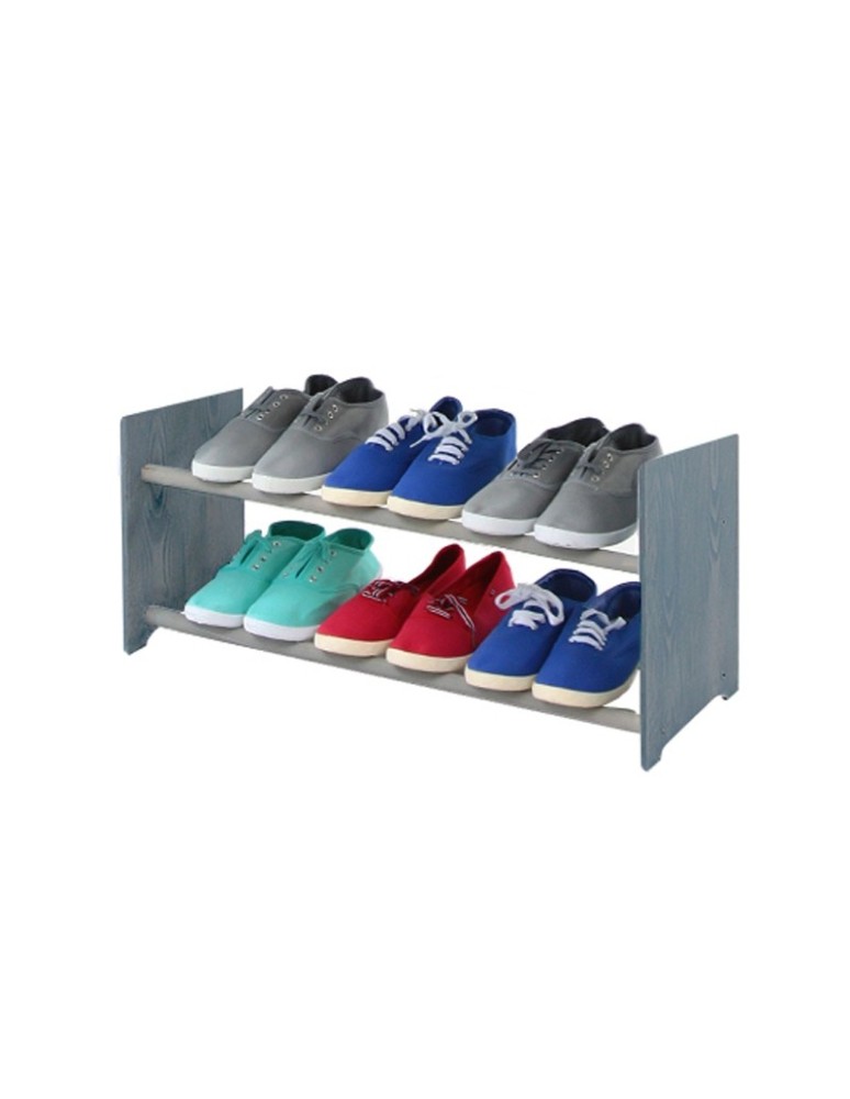 Regały na buty/ szafki otwarte RBS - Regał na buty RBS-2-65 ciemnografitowy · boki dekor - produkt MODO24.PL 1