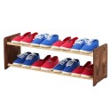 Regał na buty RBS-2-90 · ciemnobrązowe boki (dekor) · białe szczebelki