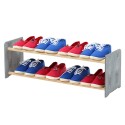 Regał na buty RBS-2-90 · boki w dekorze ciemnografitowym · szczebelki w kolorze białym
