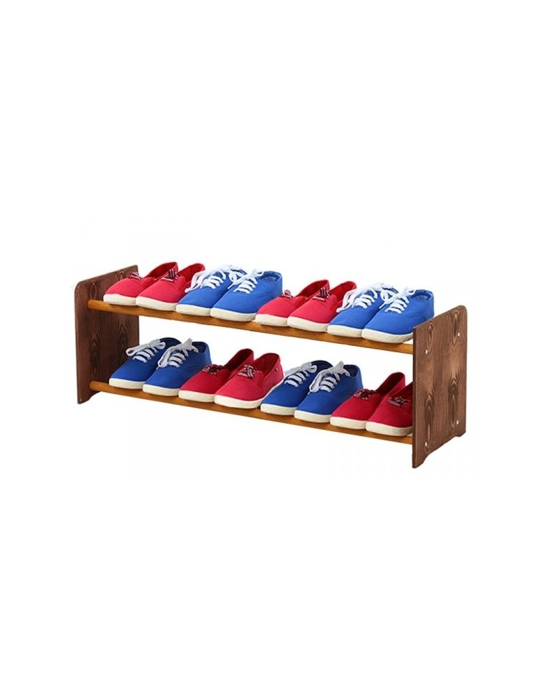 Regały na buty/ szafki otwarte RBS - Regał na buty RBS-2-90 · boki w dekorze ciemnografitowym · drążki w kolorze olchy - produkt MODO24.PL 1