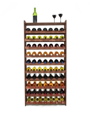 Stojaki na wino RW16 do butelek - Regał na wino RW-16-70P Ciemny brąz decor - product 5