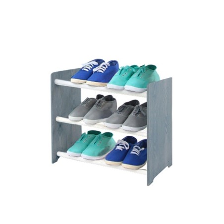 Regał na buty RBS-3-45 · boki w dekorze grafitowym · białe drążki