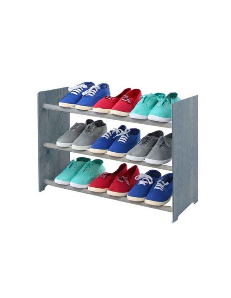 Regały na buty/ szafki otwarte RBS - Regał na buty RBS-3-65 w kolorze ciemnografitowym · boki dekor - produkt MODO24.PL 1
