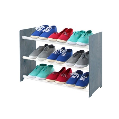 Regał na buty RBS-3-65 boki w dekorze grafitowym · szczebelki w kolorze białym