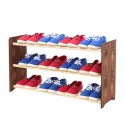 Regał na buty RBS-3-90 · białe szczebelki · brązowe boki(dekor)