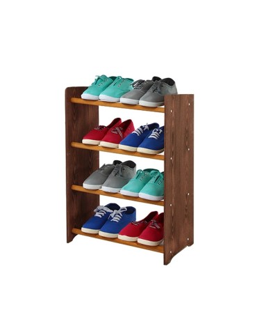 Regał na buty RBS-4-45 · Boki ciemny brąz (dekor) · drążki kolor olchowy