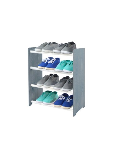 Regał na buty RBS-4-45 · boki ciemny grafit(dekor) · białe drążki