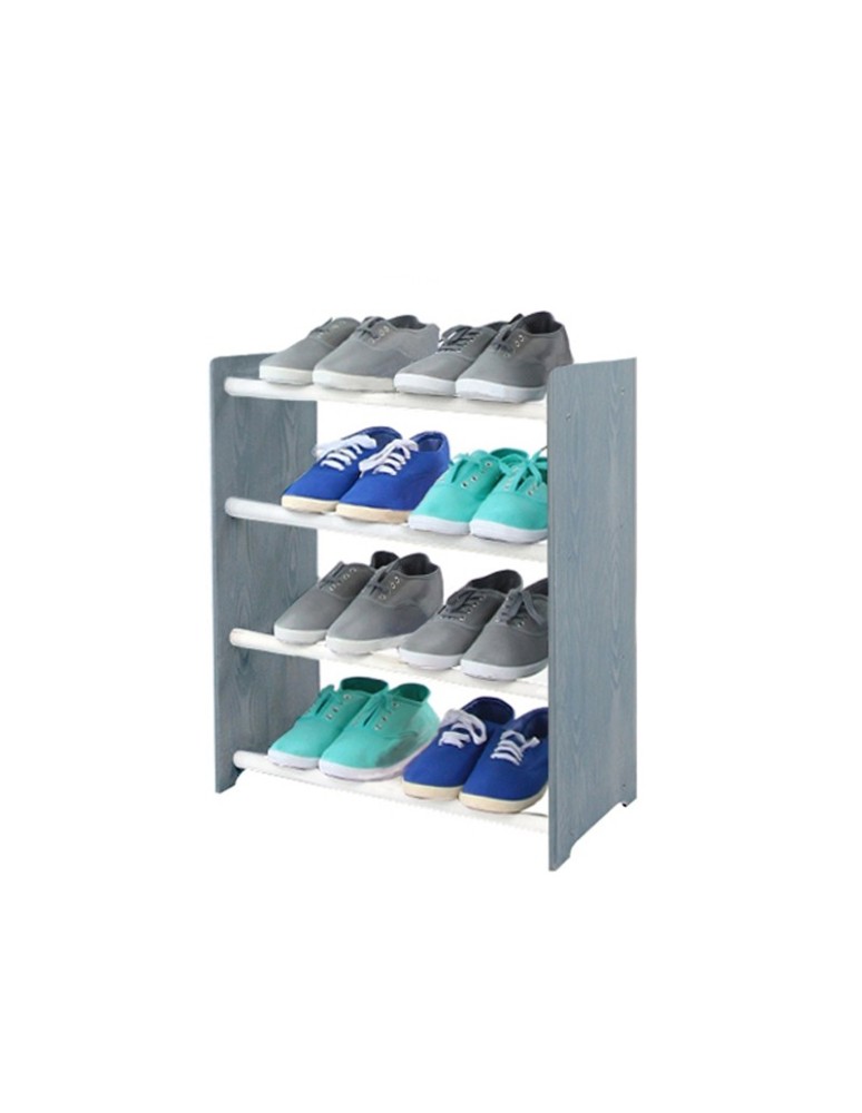 Regały na buty/ szafki otwarte RBS - Regał na buty RBS-4-45 · boki ciemny grafit(dekor) · białe drążki - produkt MODO24.PL 1