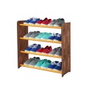 Regał na buty RBS-4-65 · boki dekor brązowy · drążki kolor olchowy