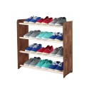 Regał na buty RBS-4-65 · Boki dekor brązowy · Białe szczebelki