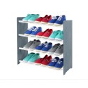 Regał na buty RBS-4-65 · Ciemnografitowe boki(dekor) · białe drążki