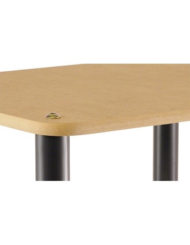 tworzywo z półką drewnianą - Regał rurkowy DEDAL-7M Czarne rurki - product 6