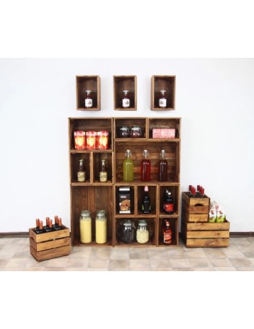 Skrzynie i ławki - Skrzynka sosnowa SD-2-60x40 brązowa - product 2