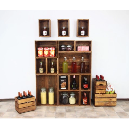 Skrzynka sosnowa SD-2-60x40 brązowa