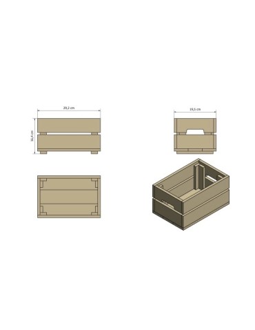 Skrzynie i ławki - Skrzynka sosnowa SD-2-30x20 surowa - product 11