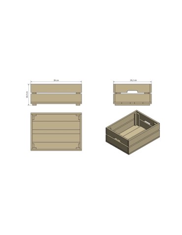 Skrzynie i ławki - Skrzynka sosnowa SD-2-40x30 surowa - product 8