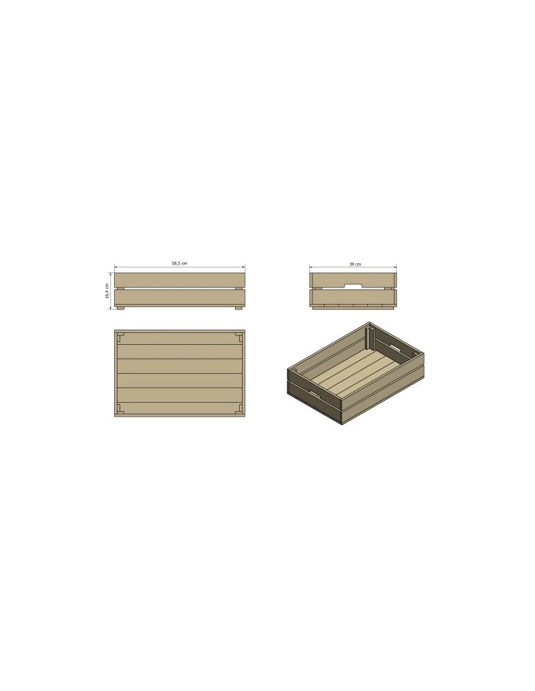 Skrzynie i ławki - Skrzynka sosnowa SD-2-60x40 brązowa - product MODO24.PL 8
