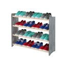 Regał na buty RBS-4-90 · ciemnografitowe boki (dekor) · białe drążki