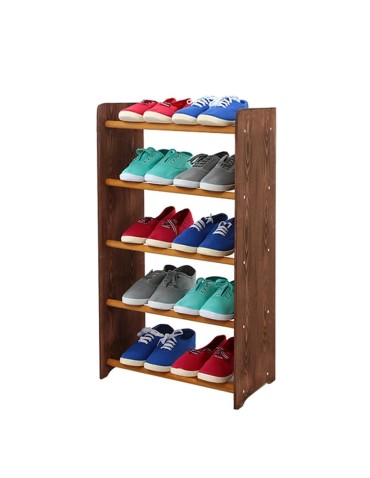 Regał na buty RBS-5-45 · brązowe boki(dekor) · drążki w kolorze olchy