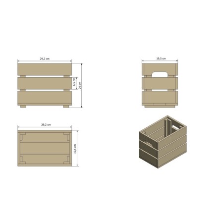 Skrzynka sosnowa SD-3-30x20 vintage