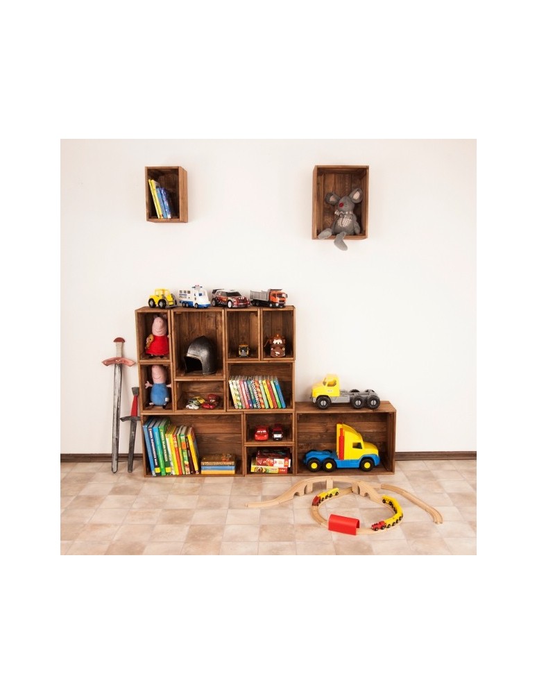 Skrzynki drewniane - Zestaw 4 skrzynek SD-3-30x20 brąz - product MODO24.PL 5