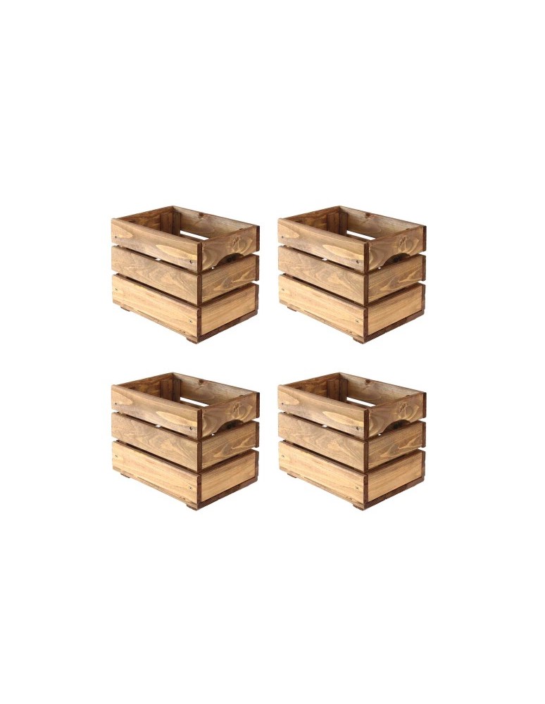 Skrzynki drewniane - Zestaw 4 skrzynek SD-3-30x20 brąz - produkt MODO24.PL 1