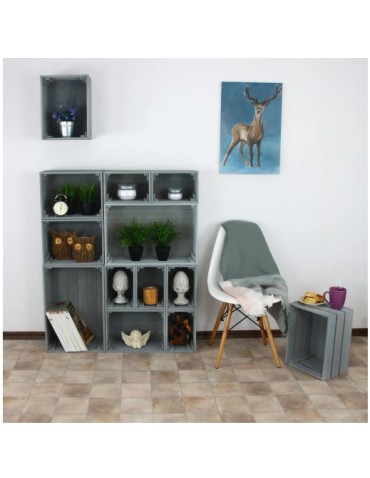 Skrzynie i ławki - Zestaw 4 skrzynek szarych SD-3-30x20 - product 2