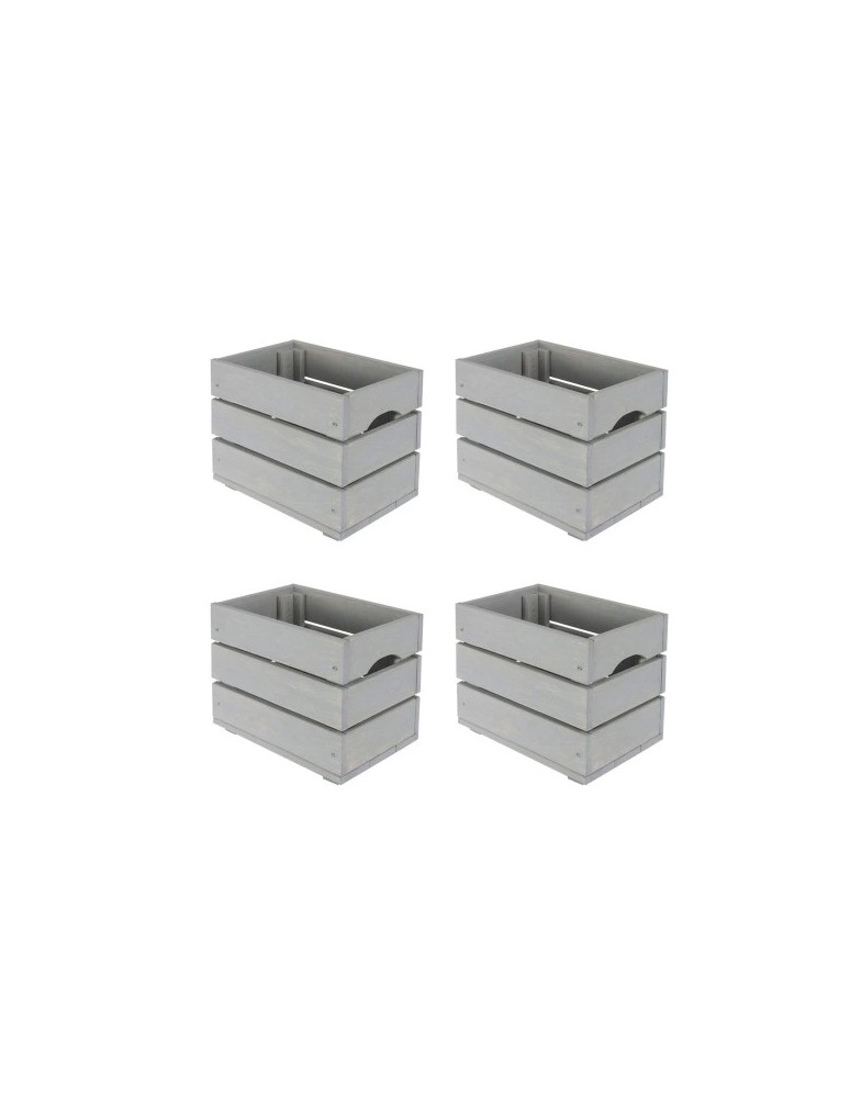 Skrzynie i ławki - Zestaw 4 skrzynek szarych SD-3-30x20 - produkt MODO24.PL 1