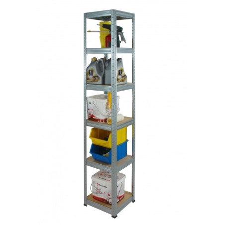 Regał metalowy Helios ocynk 213x30x30_6 - 175 kg / na półkę