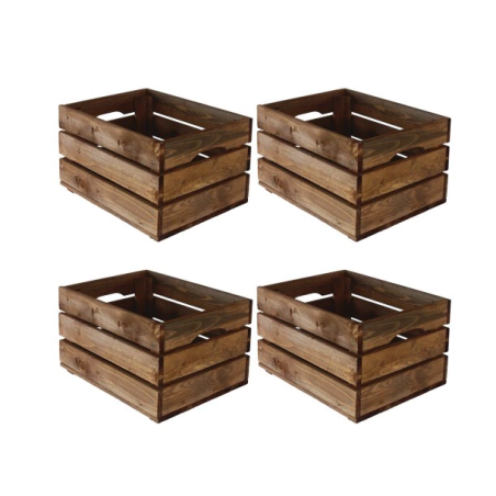 Zestaw 4 skrzynek SD-3-40x30 brąz