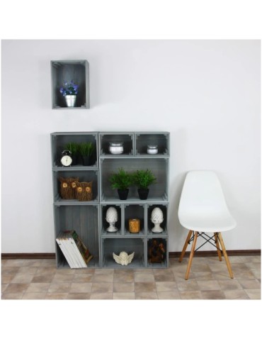 Skrzynki drewniane - Skrzynka sosnowa SD-3-60x40 szara - product 5