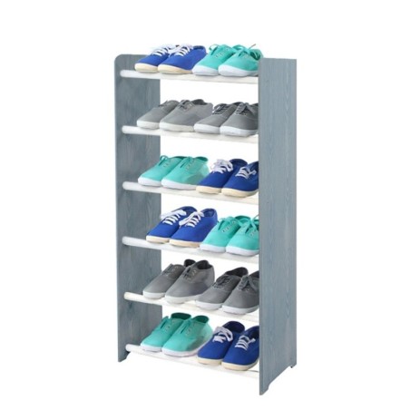 Regał na buty RBS-6-45 · białe szczebelki · grafitowe boki