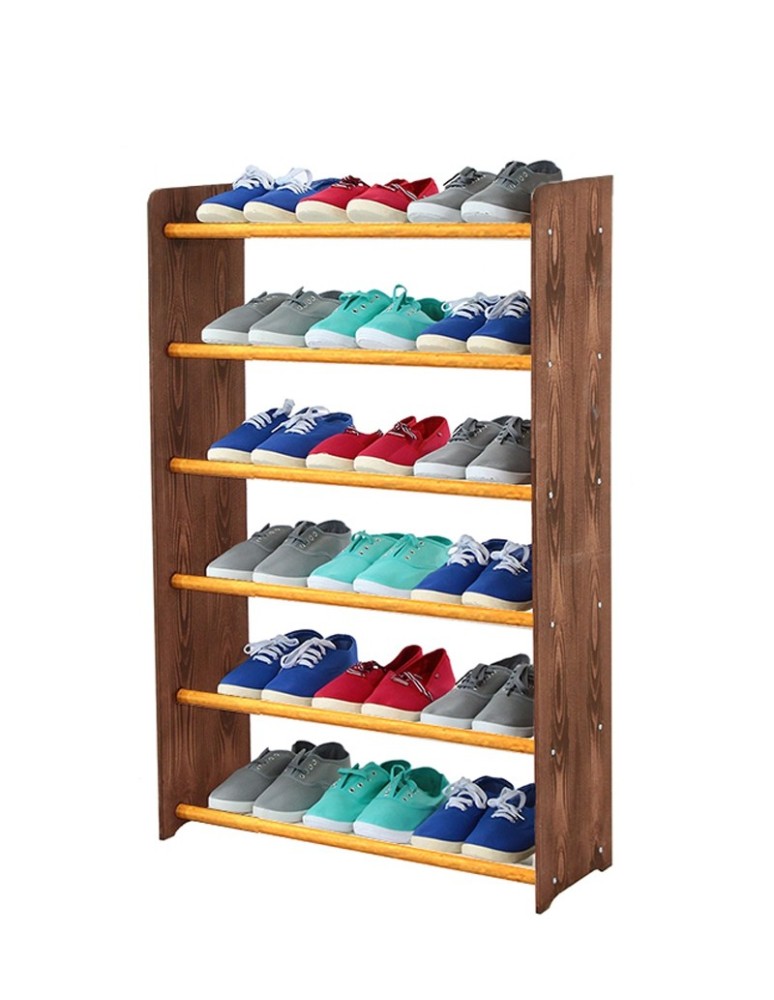 Regały na buty/ szafki otwarte RBS - Regał na buty RBS-6-65 w kolorach olcha i brąz - produkt MODO24.PL 1