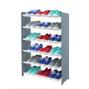 Regał na buty RBS-6-65 · ciemnografitowe boki · białe poprzeczki