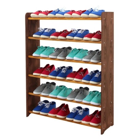 Regał na buty RBS-6-90 · brązowe(dekor) boki · olchowe poprzeczki