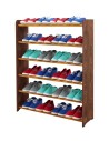 Regał na buty RBS-6-90 · brązowe(dekor) boki · olchowe poprzeczki