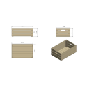 Zestaw 4 skrzynek surowych SD-3-60x40
