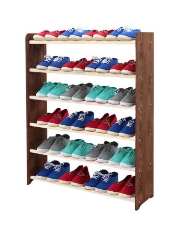 Regał na buty RBS-6-90 kompozycja brązu i bieli