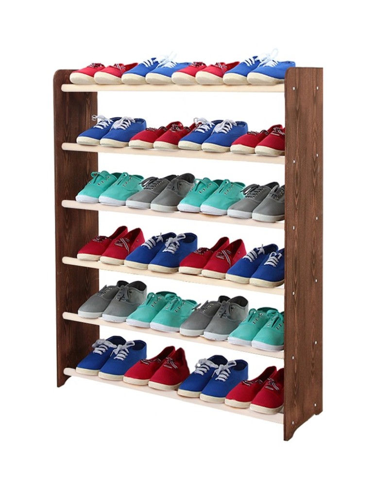 Regały na buty/ szafki otwarte RBS - Regał na buty RBS-6-90 kompozycja brązu i bieli - produkt MODO24.PL 1