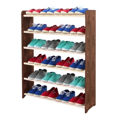 Regał na buty RBS-6-90 kompozycja brązu i bieli