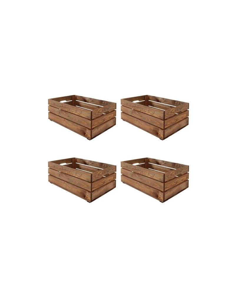 Skrzynki drewniane - Zestaw 4 skrzynek SD-3-60x40 brąz - produkt MODO24.PL 1
