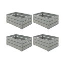 Zestaw 4 skrzynek szarych SD-3-60x40