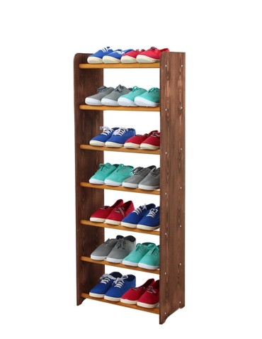 Regał na buty RBS-7-45 ciemny brąz dekor, olcha