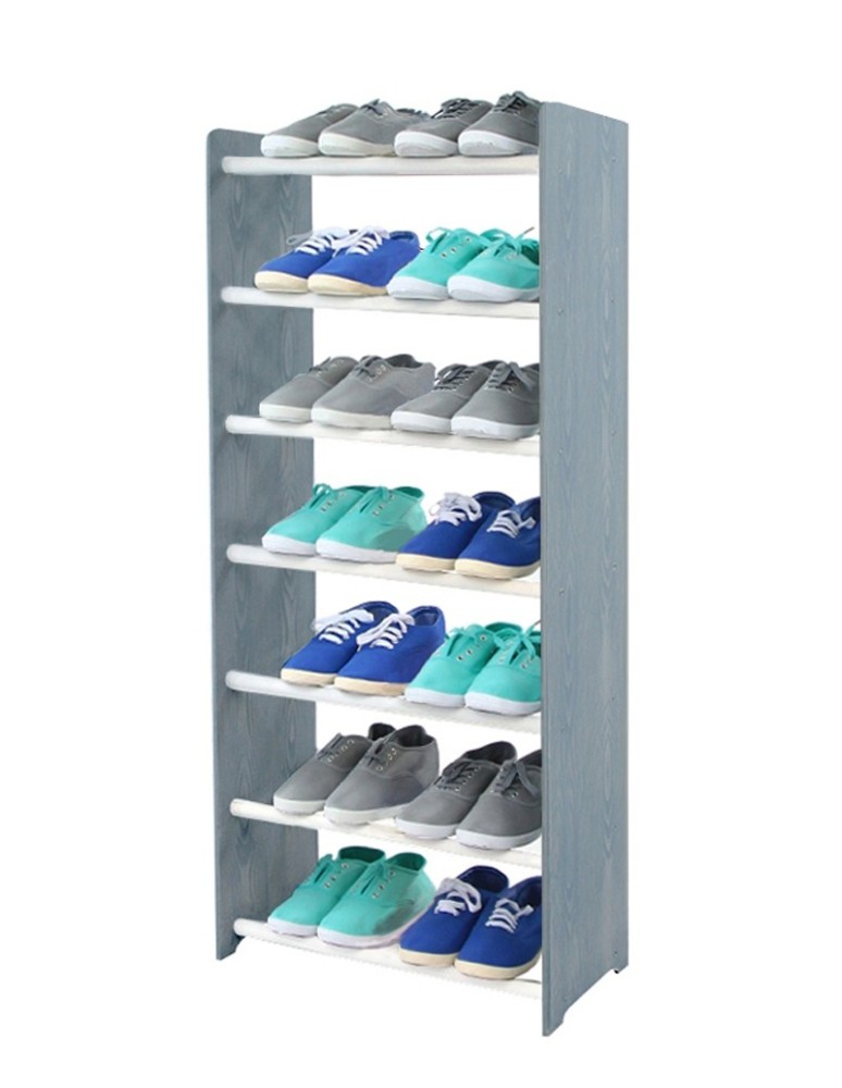 Regały na buty/ szafki otwarte RBS - Regał na buty RBS-7-45 w kolorach grafitowym i białym - produkt MODO24.PL 1