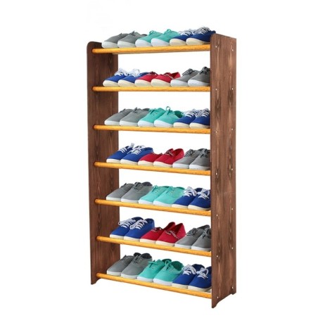 Regał na buty RBS-7-65 w kolorach brązowym i olchowym